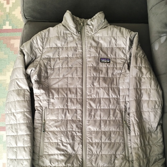patagonia women's down sweater jacket feather grey